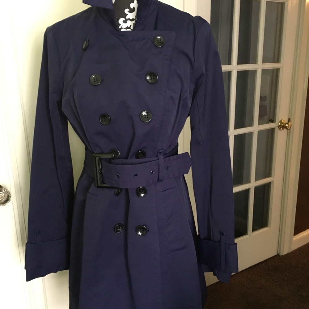 New York & Co. Navy Trench Coat